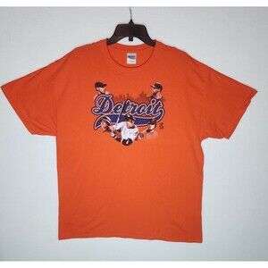 Detroit Tigers T-Shirt Orange MLB 2015 Season Mens XL